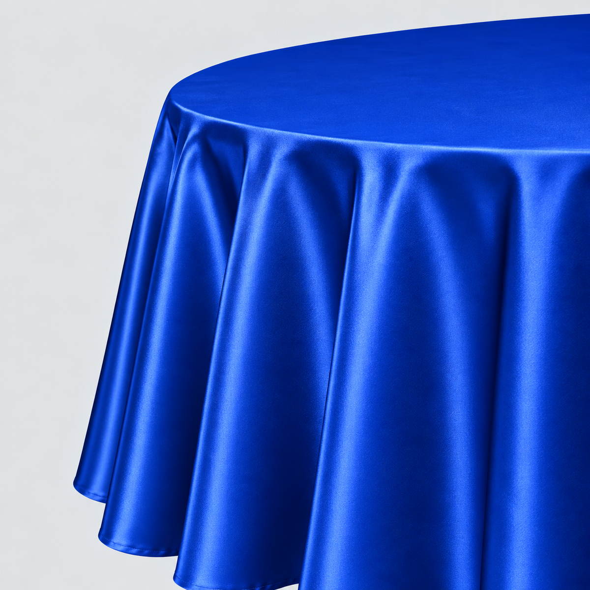 Bridal Satin Round Tablecloth - 120 Inch Linen