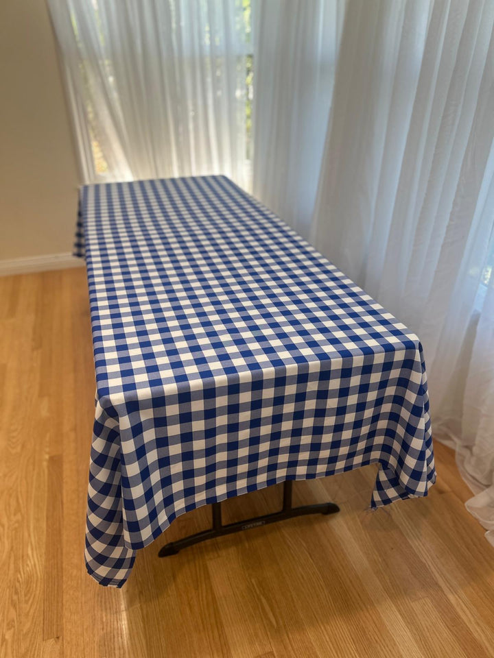 Gingham Checkered Tablecloth - Rectangular  58'' by 108''