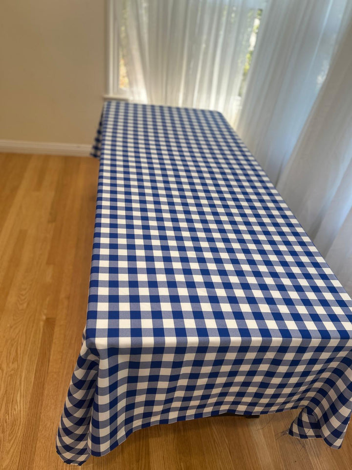 Gingham Checkered Tablecloth - Rectangular  58'' by 108''