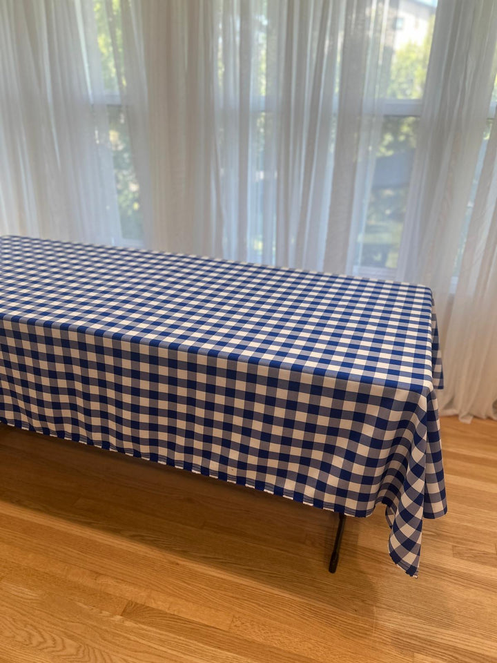 Gingham Checkered Tablecloth - Rectangular  58'' by 108''