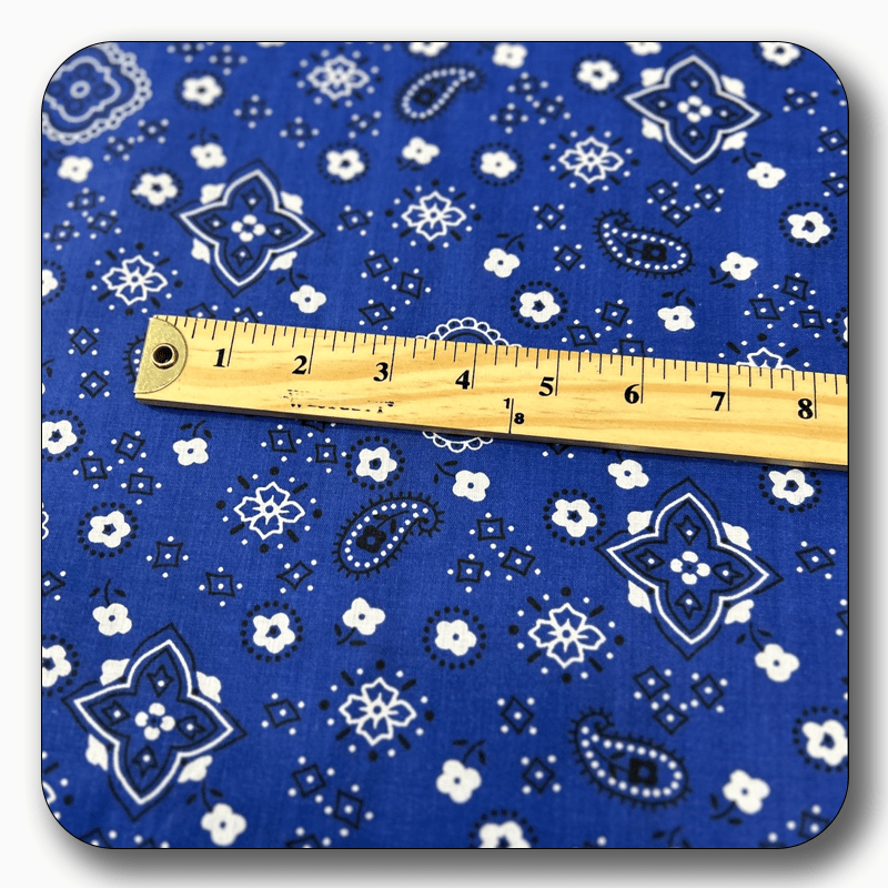 Bandana Print Poly Cotton Fabric - Sold by the Yard
