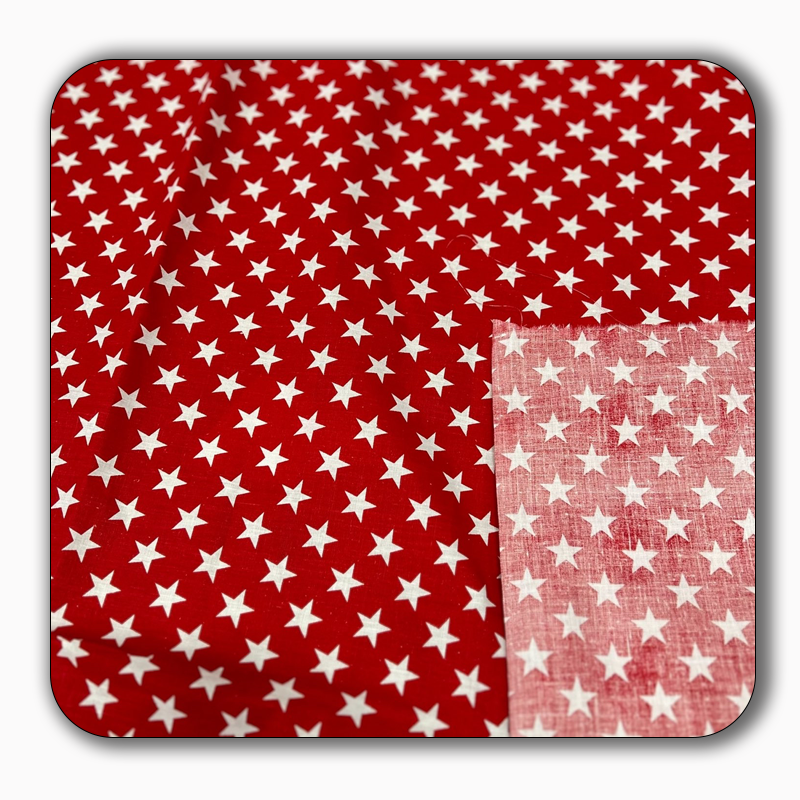 Star Print Poly Cotton Fabric - Sold by the Yard