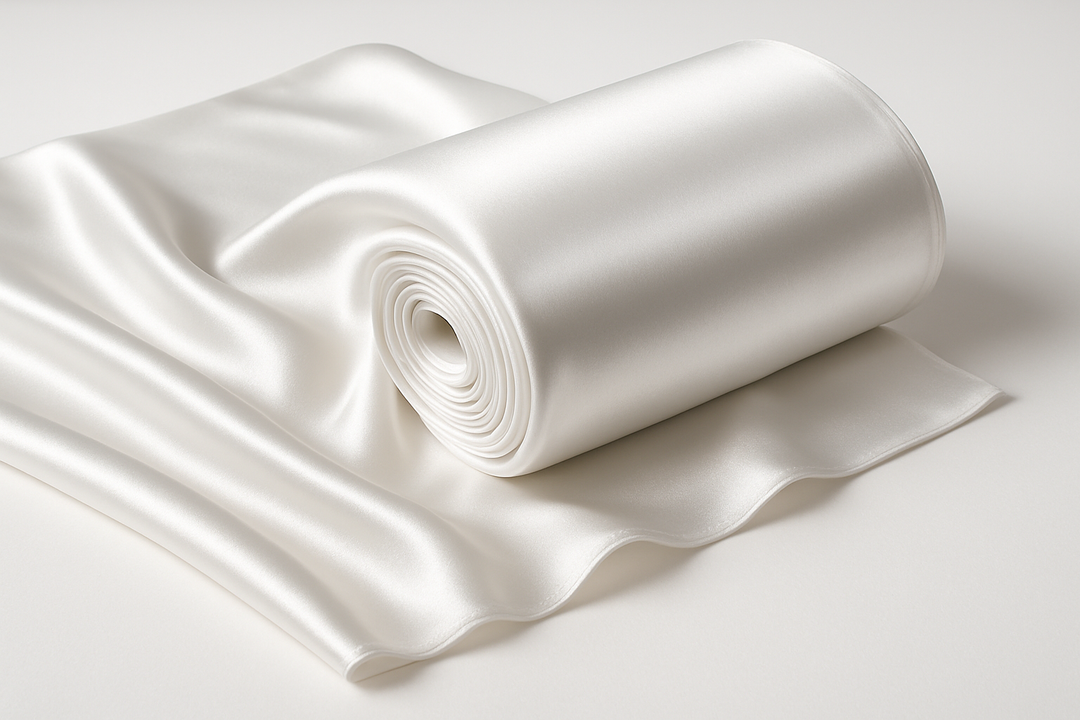 satin fabric white roll  