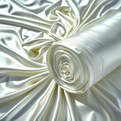 Polyester 50 Yard Continuous Pieces – 60” Wide Ivory Satin Roll | Wedding Draping, Linens, Gowns & Event Décor | Free Shipping –