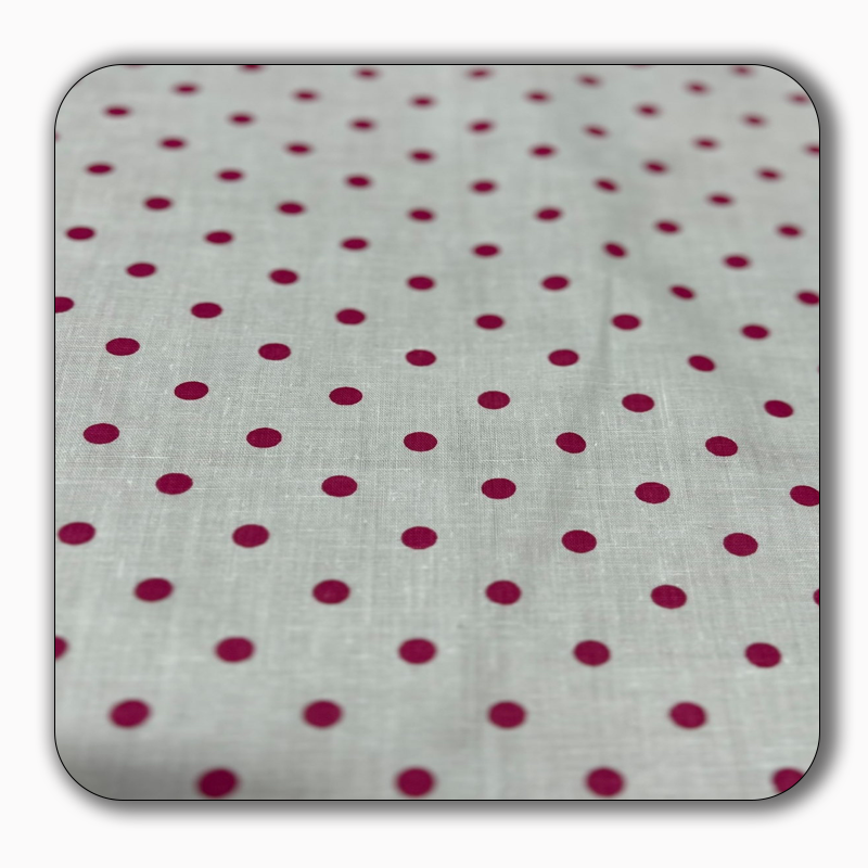 Small Polka Dot Poly Cotton Fabric - Sold by the Yard