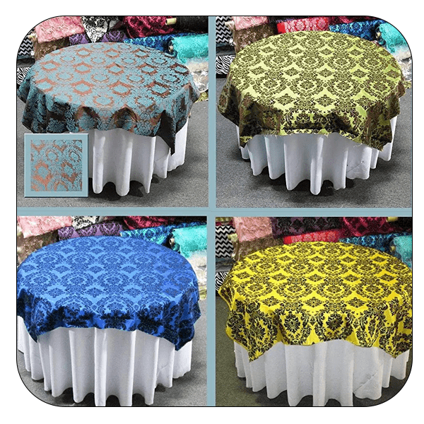 Damask Flocking Taffeta - Table Overlay