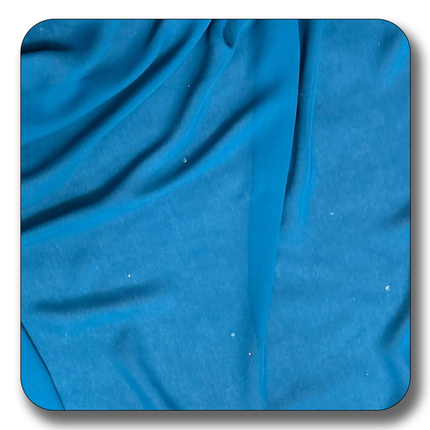 High-quality blue polyester chiffon fabric, soft, durable, lightweight, perfect for versatile sewing projects.