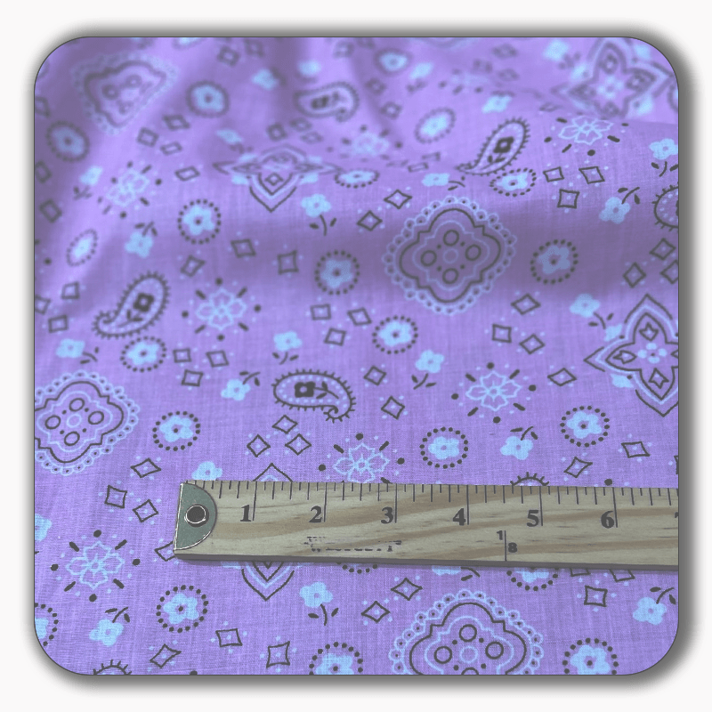 Bandana Print Poly Cotton Fabric - Sold by the Yard