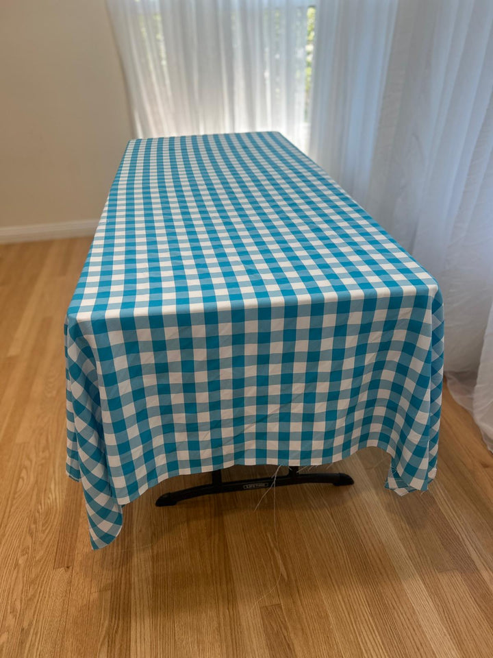 Gingham Checkered Tablecloth - Rectangular  58'' by 108''