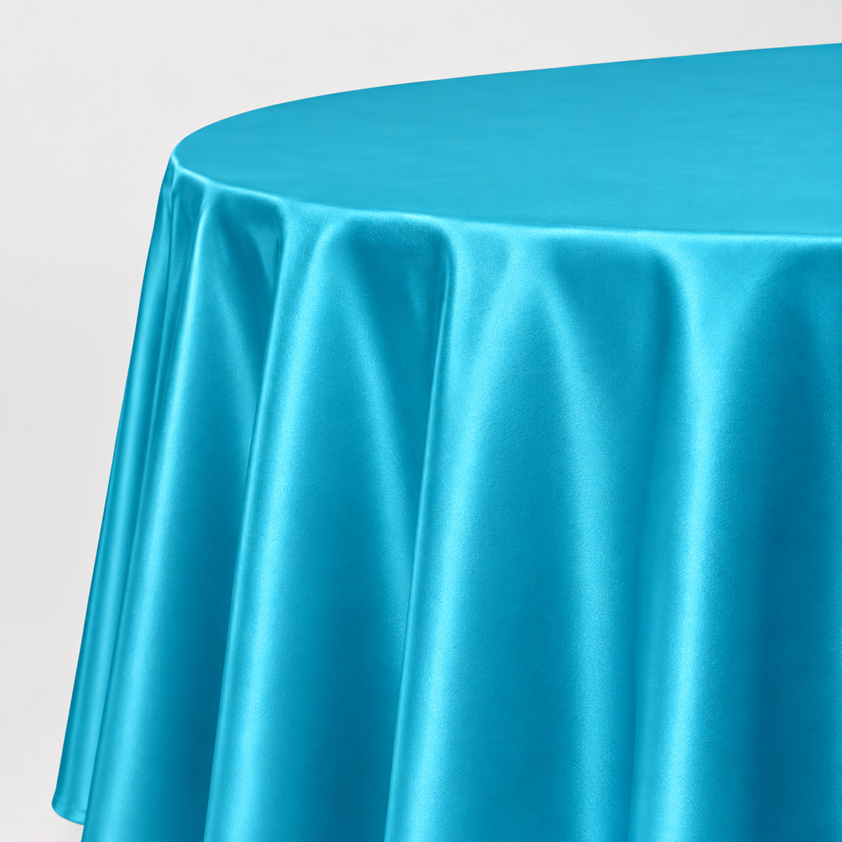 Bridal Satin Round Tablecloth - 120 Inch Linen