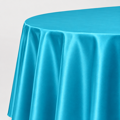 Bridal Satin Round Tablecloth - 120 Inch Linen