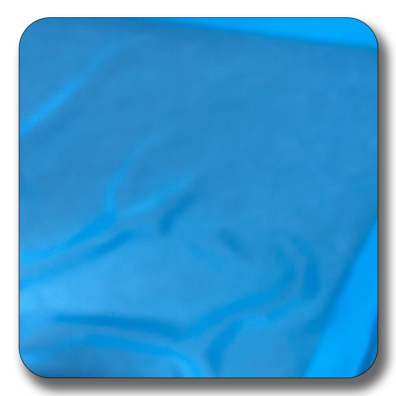 Close-up of textured blue fabric showcasing soft polyester chiffon material.