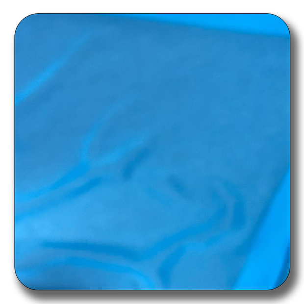 Close-up of textured blue fabric showcasing soft polyester chiffon material.