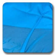 Vibrant blue polyester chiffon fabric showcasing its soft and lightweight texture, ideal for versatile crafting.