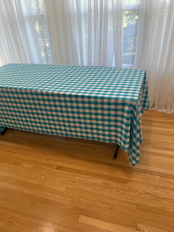 Gingham Checkered Tablecloth - Rectangular  58'' by 108''