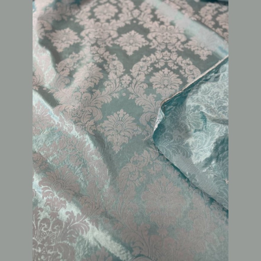 Flocked Damask Taffeta Fabric