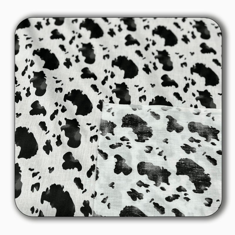 Cow Print Poly Cotton Fabric  - Sold by the Yard