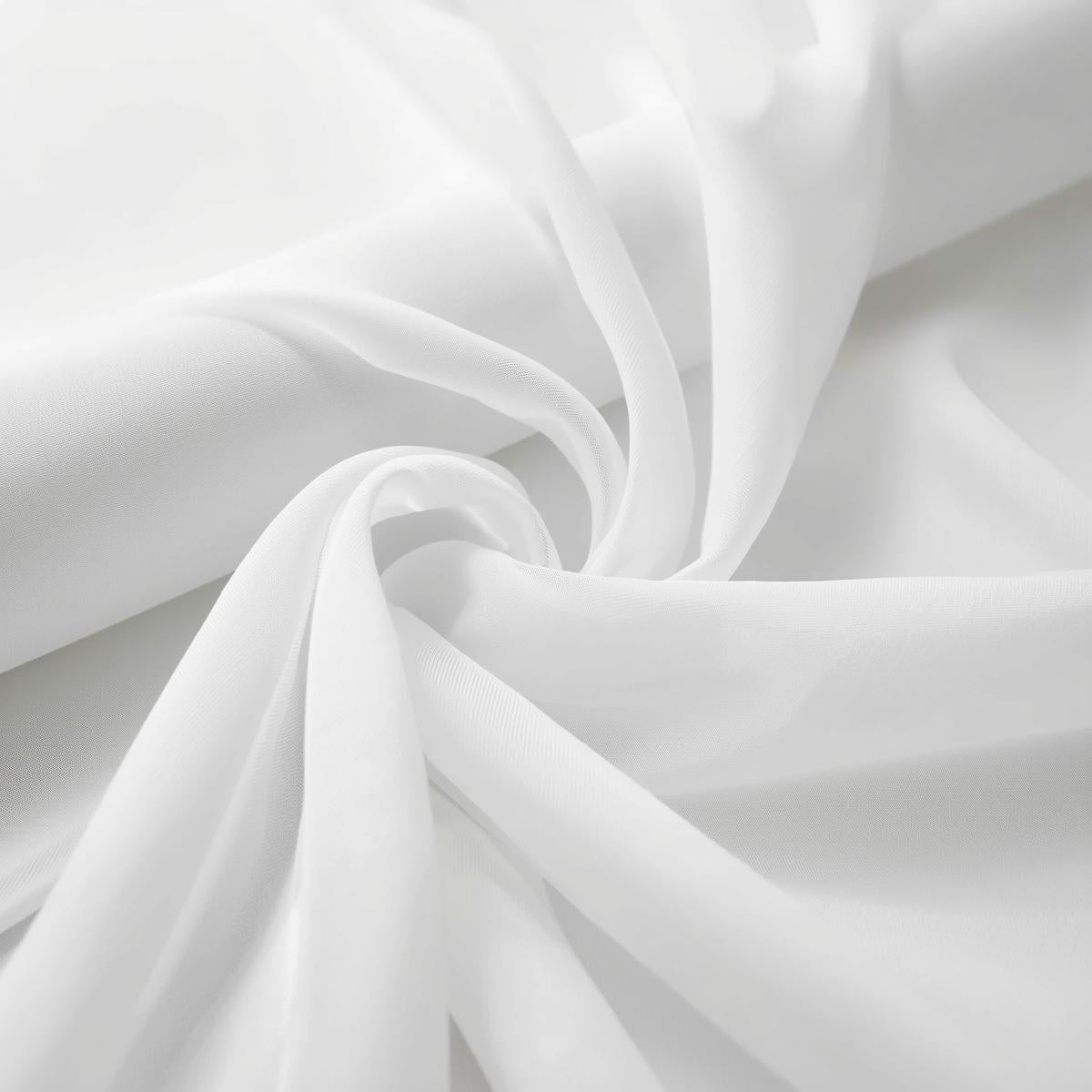 50 Yard Continuous Pieces White Voile Polyester Roll – 120” Wide Sheer Draping for Weddings & Backdrops | Free Shipping – Free Shipping