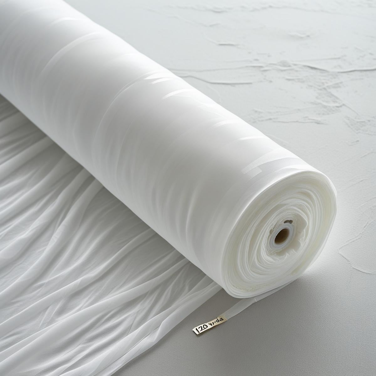Polyester 120” Voile Sheer Fabric – 120 Yard Continuous Roll – Bulk Wholesale – Free Shipping