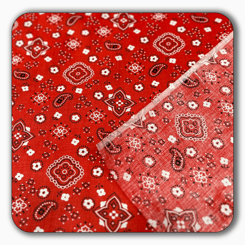 Bandana Print Poly Cotton Fabric - Sold by the Yard