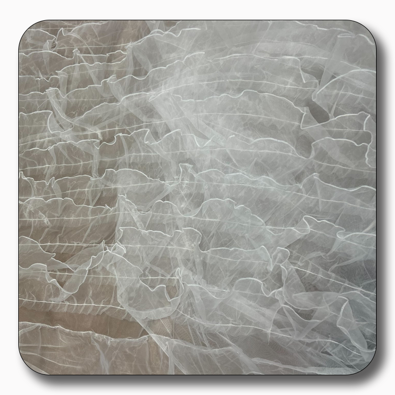 Ruffle Organza Fabric Mesh - Sold by the Yard