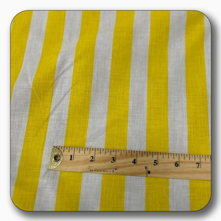 Stripe Print Poly Cotton Fabric 1" - Sold by the Yard