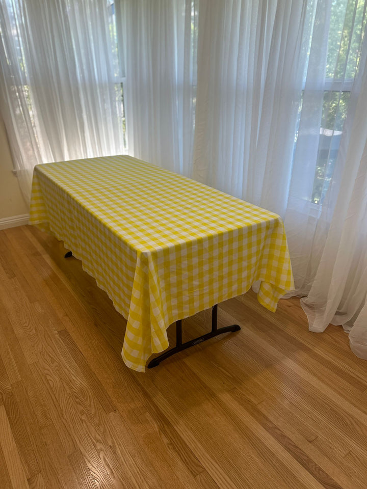 Gingham Checkered Tablecloth - Rectangular  58'' by 108''