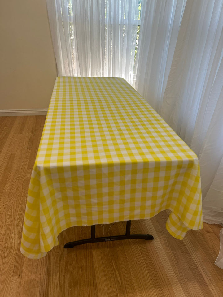 Gingham Checkered Tablecloth - Rectangular  58'' by 108''