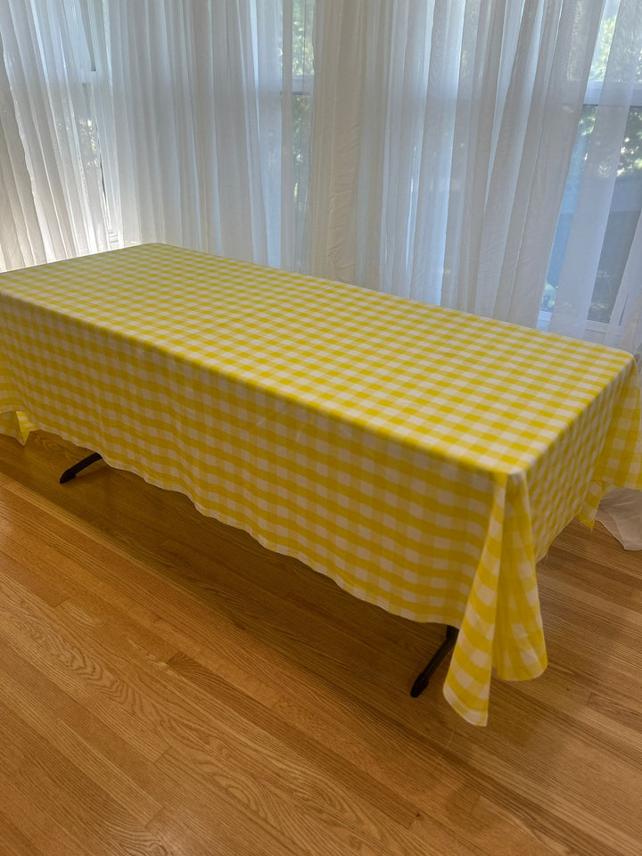 Gingham Checkered Tablecloth - Rectangular  58'' by 108''