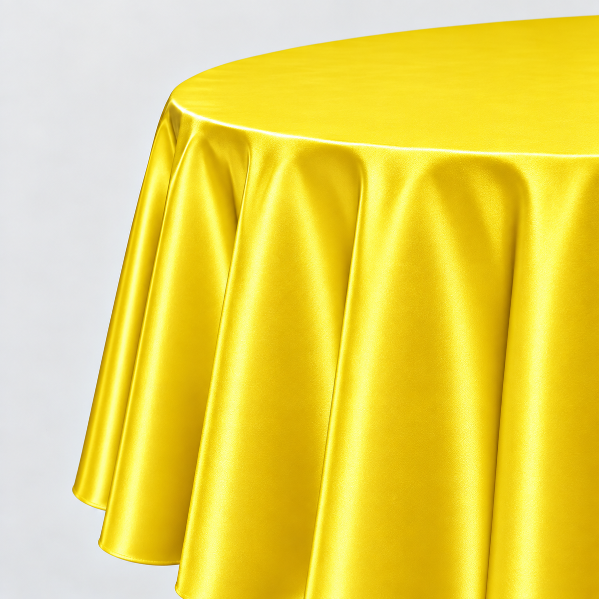 Bridal Satin Round Tablecloth - 120 Inch Linen