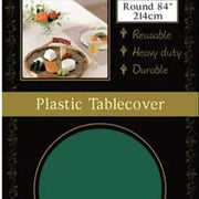 12 Pack  Round Plastic Table Cover 84'' Amazing Warehouse inc.