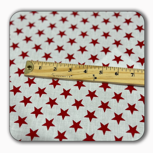 Star Print Poly Cotton Fabric - Sold by the Yard