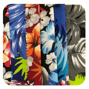 Hawaiian Print Poly Cotton Fabric - Sold by the Yard