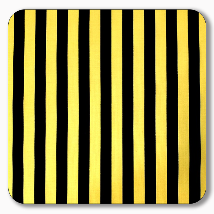 Stripe Print Poly Cotton Fabric 1" - Sold by the Yard