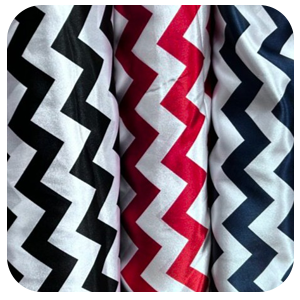 Satin - Zigzag Pattern - Sold by the Yard
