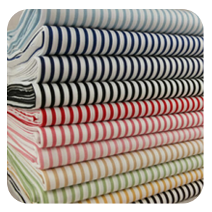 Stripe Print Poly Cotton Fabric 1" - Sold by the Yard