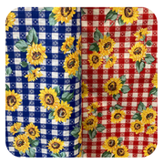 Sunflower Print Poly Cotton Fabric - Sold by the Yard