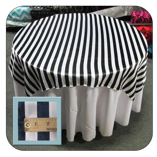 Stripe Satin Table Overlay