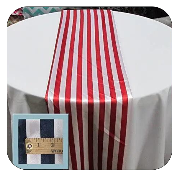 Striped Table Runner 1" - Red
