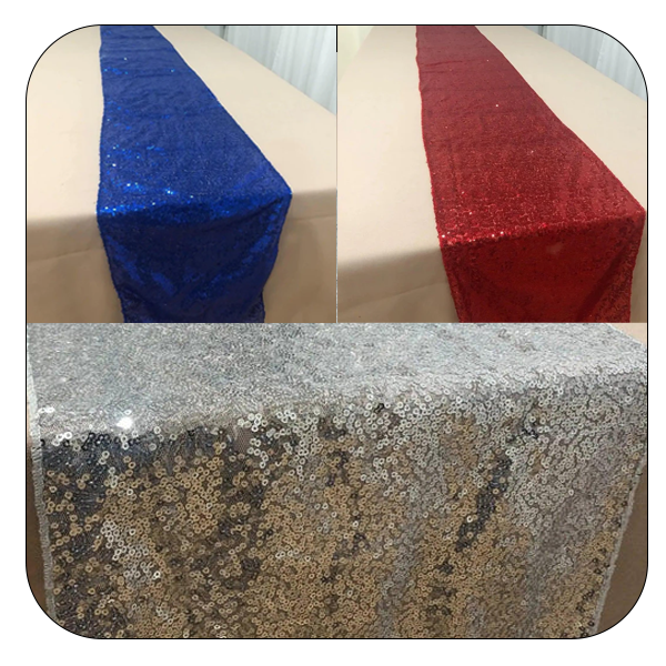 Glitter Sequin Table Runner - 11"x96"